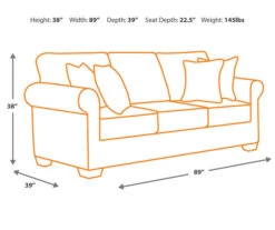 Larkinhurst Earth Faux Leather Sofa -Chic Furniture Store 810594595 5