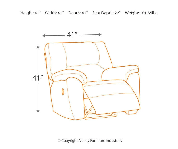 Tambo Pewter Faux Leather Rocker Recliner 14 Tambo Pewter Faux Leather Rocker Recliner - Image 12