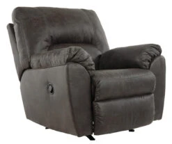 Tambo Pewter Faux Leather Rocker Recliner 22 Tambo Pewter Faux Leather Rocker Recliner -Chic Furniture Store 810594596