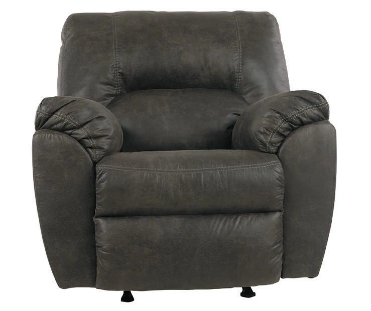 Tambo Pewter Faux Leather Rocker Recliner 3 Tambo Pewter Faux Leather Rocker Recliner
