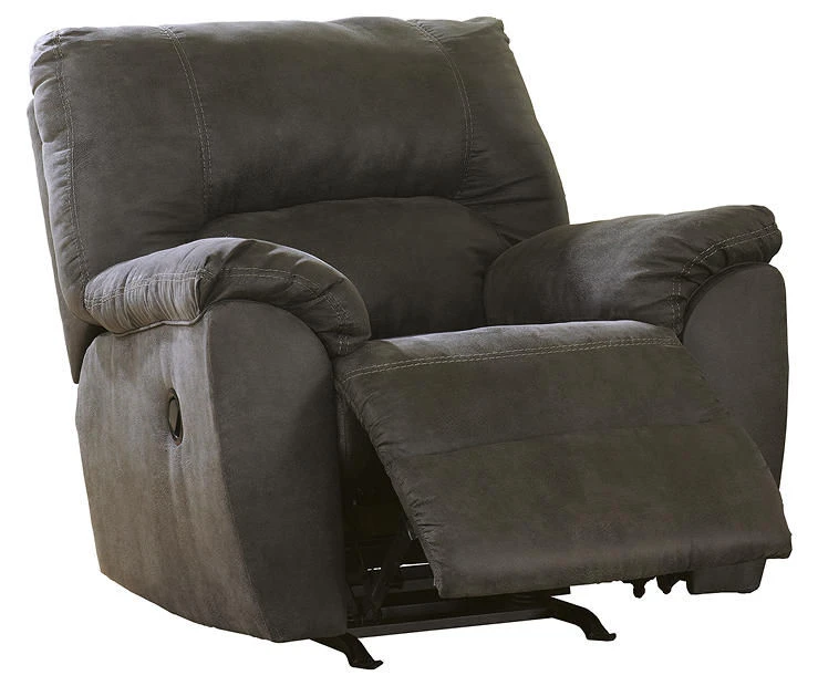 Tambo Pewter Faux Leather Rocker Recliner 11 Tambo Pewter Faux Leather Rocker Recliner - Image 9