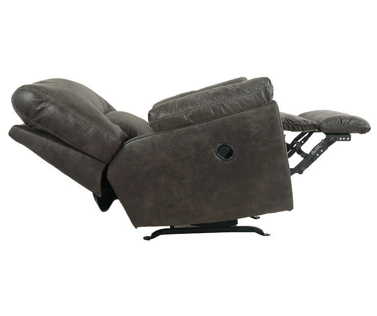 Tambo Pewter Faux Leather Rocker Recliner 8 Tambo Pewter Faux Leather Rocker Recliner - Image 6