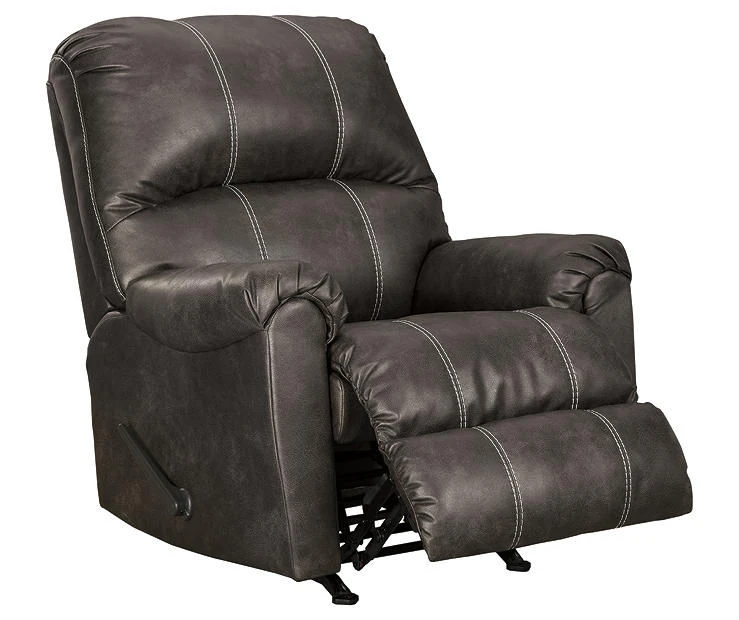 Kincord Midnight Faux Leather Rocker Recliner 6 Kincord Midnight Faux Leather Rocker Recliner - Image 4