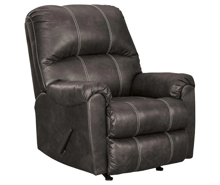 Kincord Midnight Faux Leather Rocker Recliner 3 Kincord Midnight Faux Leather Rocker Recliner