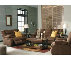 Tulen Chocolate Reclining Loveseat -Chic Furniture Store 810594622 810594623 2 1