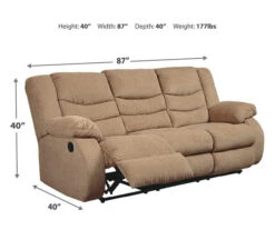 Tulen Mocha Reclining Sofa -Chic Furniture Store 810594625 3 1