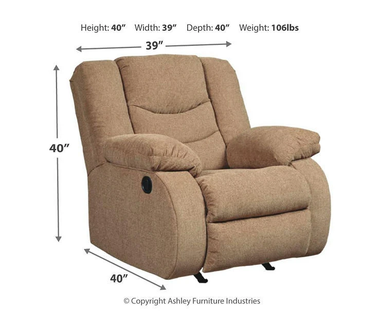 Tulen Mocha Rocker Recliner 5 Tulen Mocha Rocker Recliner - Image 3