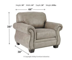 Olsberg Steel Faux Suede Armchair -Chic Furniture Store 810594671 3 1