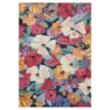 Bouquet Navy & Multi-Color Floral Outdoor Area Rug, (6' X 9.5') -Chic Furniture Store 810594966 810594967 810594968 A0 1