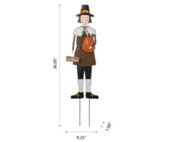36" Pilgrim Man Metal Yard Stake -Chic Furniture Store 810596300 6
