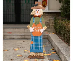 48" Scarecrow & "Welcome Fall" Pumpkin Yard Stake -Chic Furniture Store 810596407 3
