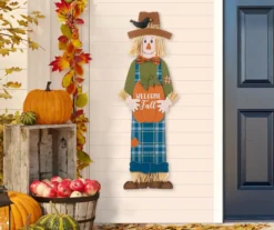 48" Scarecrow & "Welcome Fall" Pumpkin Yard Stake -Chic Furniture Store 810596407 4