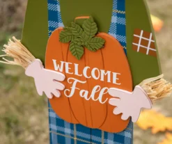 48" Scarecrow & "Welcome Fall" Pumpkin Yard Stake -Chic Furniture Store 810596407 5