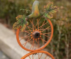 Metal Pumpkin Bicycle Wheel Decor -Chic Furniture Store 810596414 4