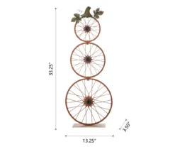Metal Pumpkin Bicycle Wheel Decor -Chic Furniture Store 810596414 6
