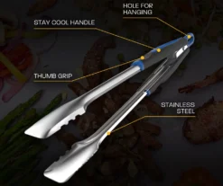 RAZOR Stainless Steel Locking Tongs -Chic Furniture Store 810597059 5