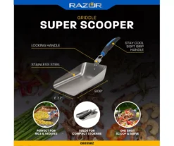 RAZOR Stainless Steel Griddle Super Scooper -Chic Furniture Store 810597061 8