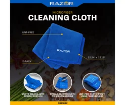 RAZOR Microfiber Cleaning Cloths, 2-Pack -Chic Furniture Store 810597074 5