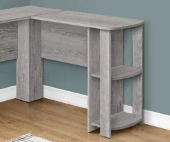 Industrial Gray L-Shaped Corner Desk With Open Storage 8 Industrial Gray L-Shaped Corner Desk With Open Storage -Chic Furniture Store 810597219 3