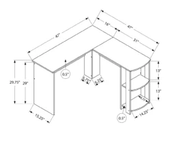 Industrial Gray L-Shaped Corner Desk With Open Storage 9 Industrial Gray L-Shaped Corner Desk With Open Storage -Chic Furniture Store 810597219 4