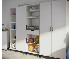Evolution Vantage White 5-Shelf Open Cabinet 12 Evolution Vantage White 5-Shelf Open Cabinet -Chic Furniture Store 810597745 3