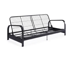 DHP Elbern Black Metal Futon With Black Microfiber Cover -Chic Furniture Store 810598097 10