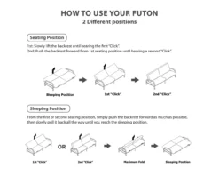 DHP Elbern Black Metal Futon With Black Microfiber Cover -Chic Furniture Store 810598097 5