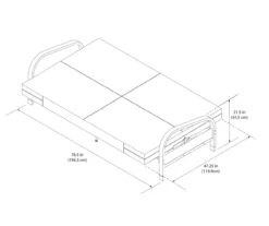 DHP Elbern Black Metal Futon With Black Microfiber Cover -Chic Furniture Store 810598097 7