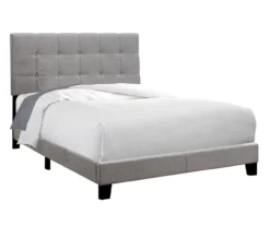 Monarch Linen Tufted Low Profile Bed -Chic Furniture Store 810598497 A0