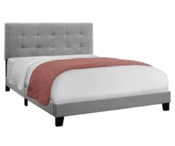Monarch Linen Tufted Low Profile Bed -Chic Furniture Store 810598498 A0