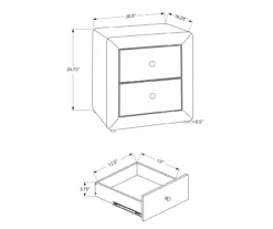 Monarch Linen Upholstered Nightstand 17 Monarch Linen Upholstered Nightstand -Chic Furniture Store 810598500 A7