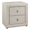 Monarch Linen Upholstered Nightstand -Chic Furniture Store 810598501 A0