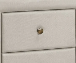 Monarch Linen Upholstered Nightstand 13 Monarch Linen Upholstered Nightstand -Chic Furniture Store 810598501 A8