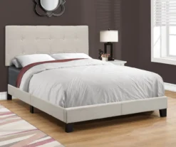 Monarch Linen Tufted Low Profile Bed -Chic Furniture Store 810598502 B0