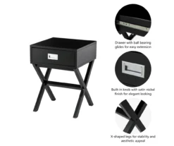 Glitzhome X-Leg End Table -Chic Furniture Store 810598717 A0 5