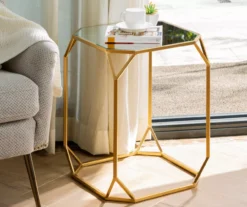 Gold Glass Top 2-Piece Nesting Side Table Set 12 Gold Glass Top 2-Piece Nesting Side Table Set -Chic Furniture Store 810598721 A0 4
