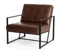 Glitzhome Modern Industrial Faux Leather Accent Chairs, 2-Pack -Chic Furniture Store 810598913 A0 4