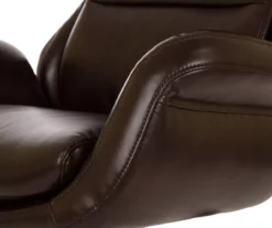 Dark Brown Mid-Century Modern Faux Leather Executive Office Chair -Chic Furniture Store 810598937 A0 5