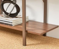 Walnut Modern Open 4-Shelf Bookcase -Chic Furniture Store 810598940 A0 4