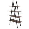 Walnut Modern A-Frame 4-Shelf Bookcase -Chic Furniture Store 810598942 A0 1