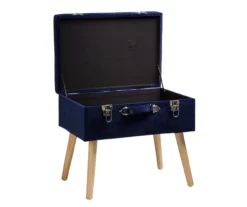 Glitzhome Velvet Suitcase Storage Stool 26 Glitzhome Velvet Suitcase Storage Stool -Chic Furniture Store 810598944 A0 4