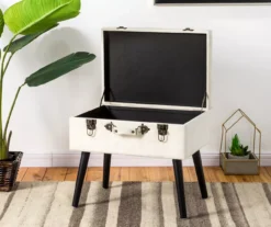 Seashell White Velvet Suitcase Storage Stool -Chic Furniture Store 810598945 A0 3