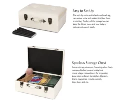 Seashell White Velvet Suitcase Storage Stool -Chic Furniture Store 810598945 A0 7