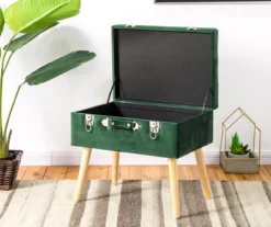 Glitzhome Velvet Suitcase Storage Stool 18 Glitzhome Velvet Suitcase Storage Stool -Chic Furniture Store 810598947 A0 2