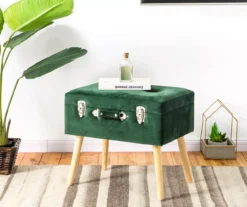 Glitzhome Velvet Suitcase Storage Stool 19 Glitzhome Velvet Suitcase Storage Stool -Chic Furniture Store 810598947 A0 3