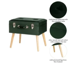 Glitzhome Velvet Suitcase Storage Stool 22 Glitzhome Velvet Suitcase Storage Stool -Chic Furniture Store 810598947 A0 6