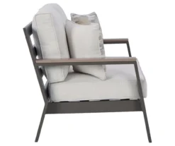 Tropicava Wood Look & Metal Cushioned Patio Loveseat 9 Tropicava Wood Look & Metal Cushioned Patio Loveseat -Chic Furniture Store 810599415 4