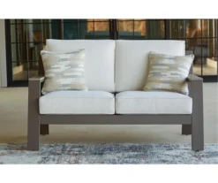 Tropicava Wood Look & Metal Cushioned Patio Loveseat 11 Tropicava Wood Look & Metal Cushioned Patio Loveseat -Chic Furniture Store 810599415 5