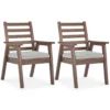 Emmeline Wood Look Cushioned Patio Armchairs, 2-Pack 2 Emmeline Wood Look Cushioned Patio Armchairs, 2-Pack -Chic Furniture Store 810599446 6