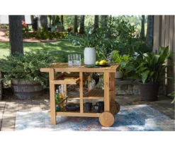 Kailani Honey Rolling Patio Serving Cart 17 Kailani Honey Rolling Patio Serving Cart -Chic Furniture Store 810599454 1